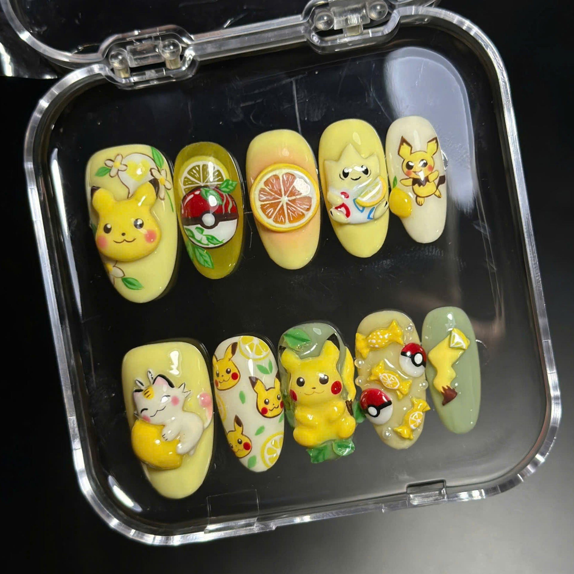 Electric Lemon Cutie Press On Nails