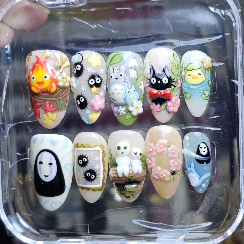 Whimsical Forest Spirit Press On Nails