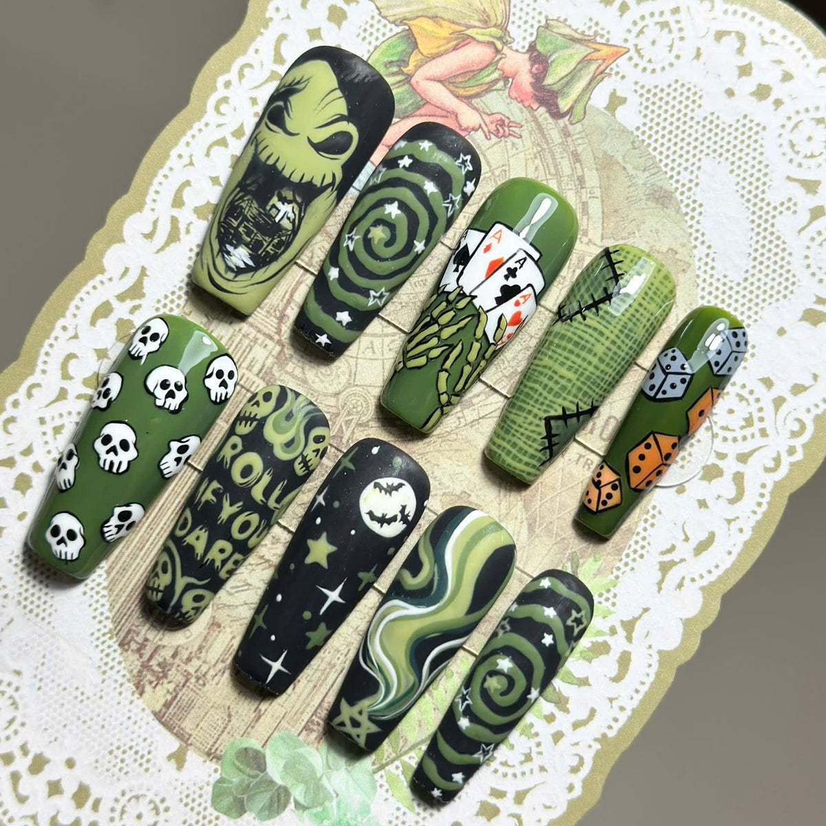 Dark Witchy Horror Halloween Press On Nails