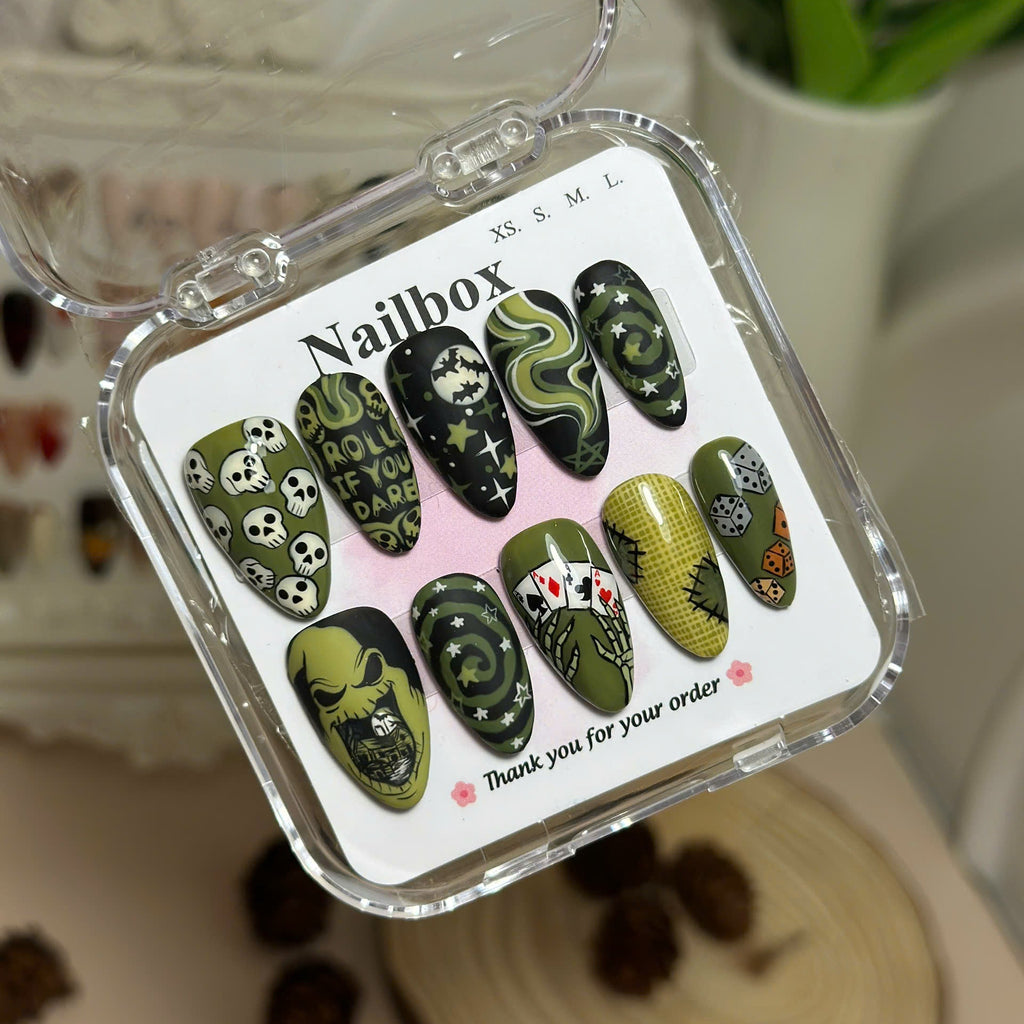 Dark Witchy Horror Halloween Press On Nails