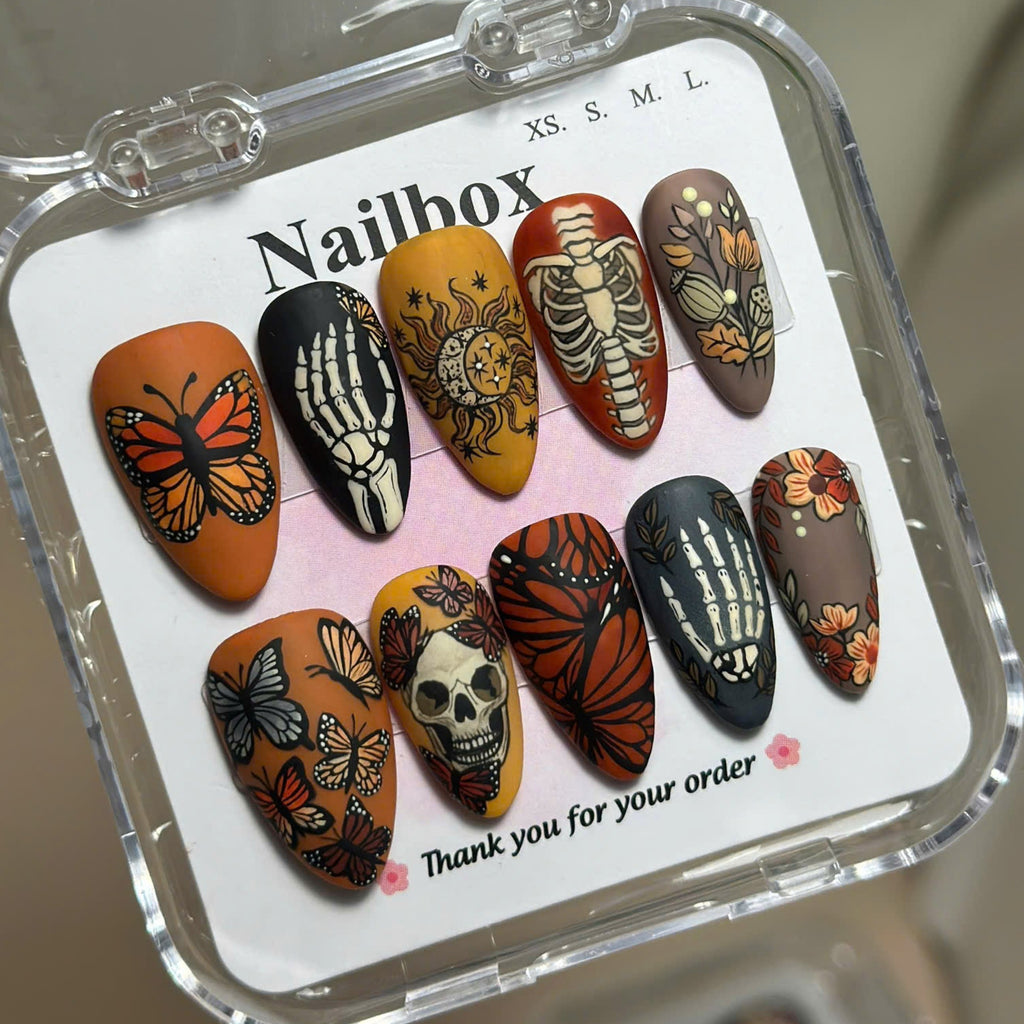 Gothic Butterfly Press On Nail