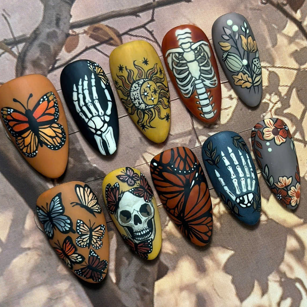 Gothic Butterfly Press On Nail