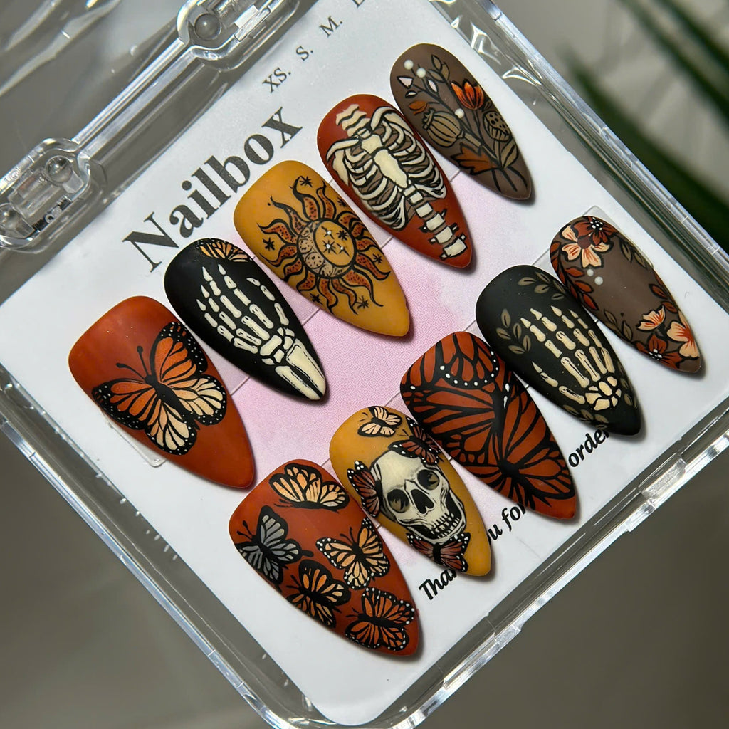 Gothic Butterfly Press On Nail