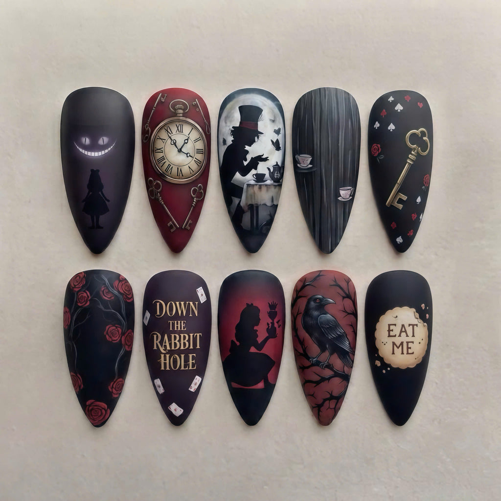 Dark Wonderland Gothic Nails