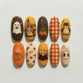 Spooky Monster Gingham Nails