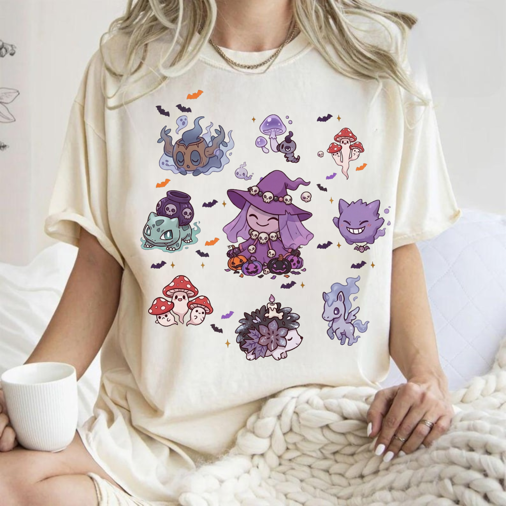 Pastel Halloween Witchy Pocket Shirt
