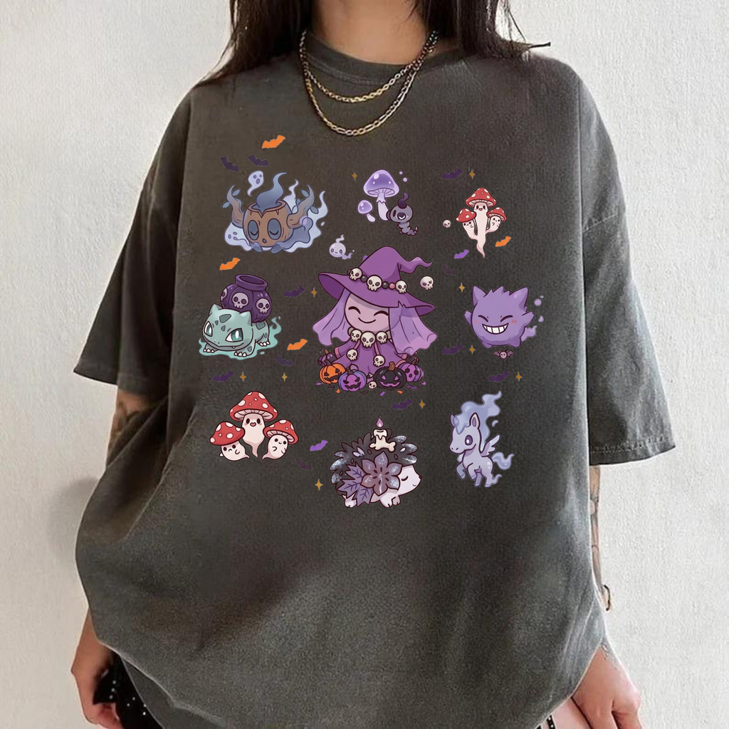 Pastel Halloween Witchy Pocket Shirt