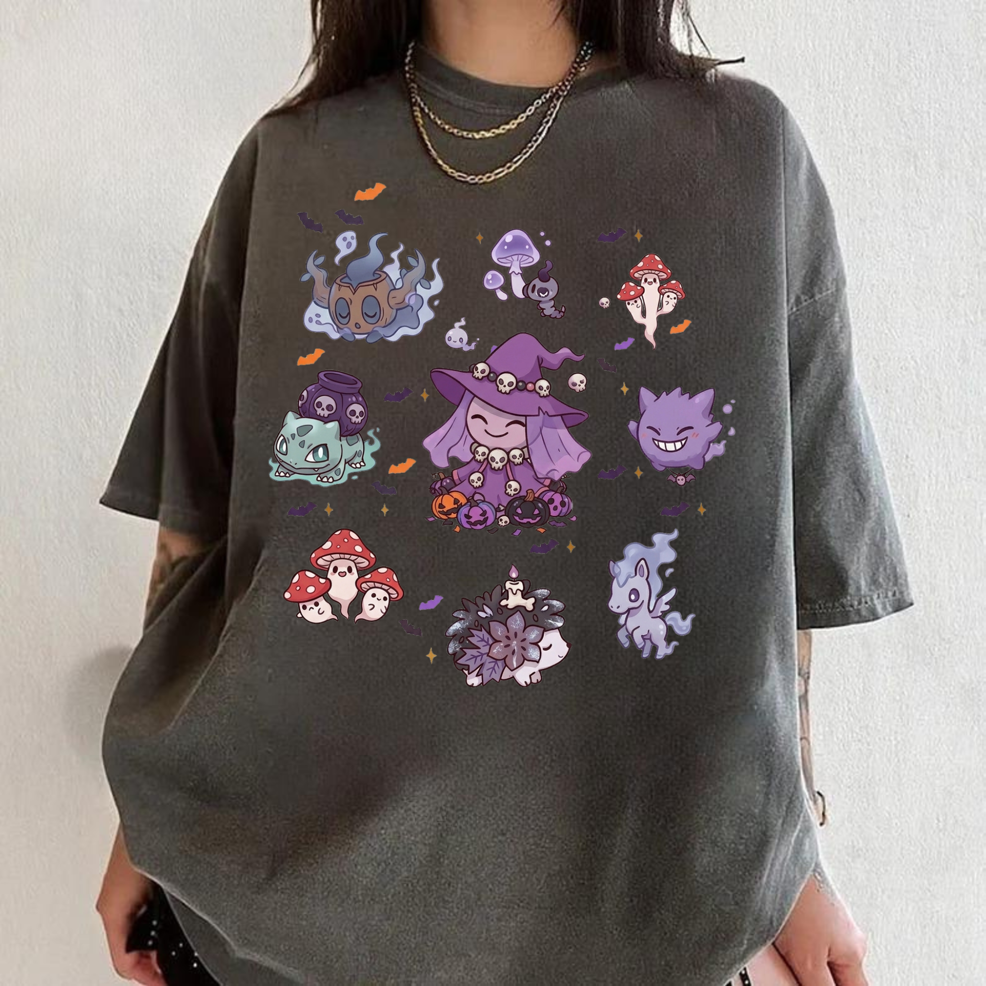 Pastel Halloween Witchy Pocket Shirt