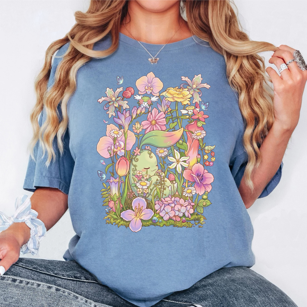 Meadow Whispers Pastel Blooms Shirt