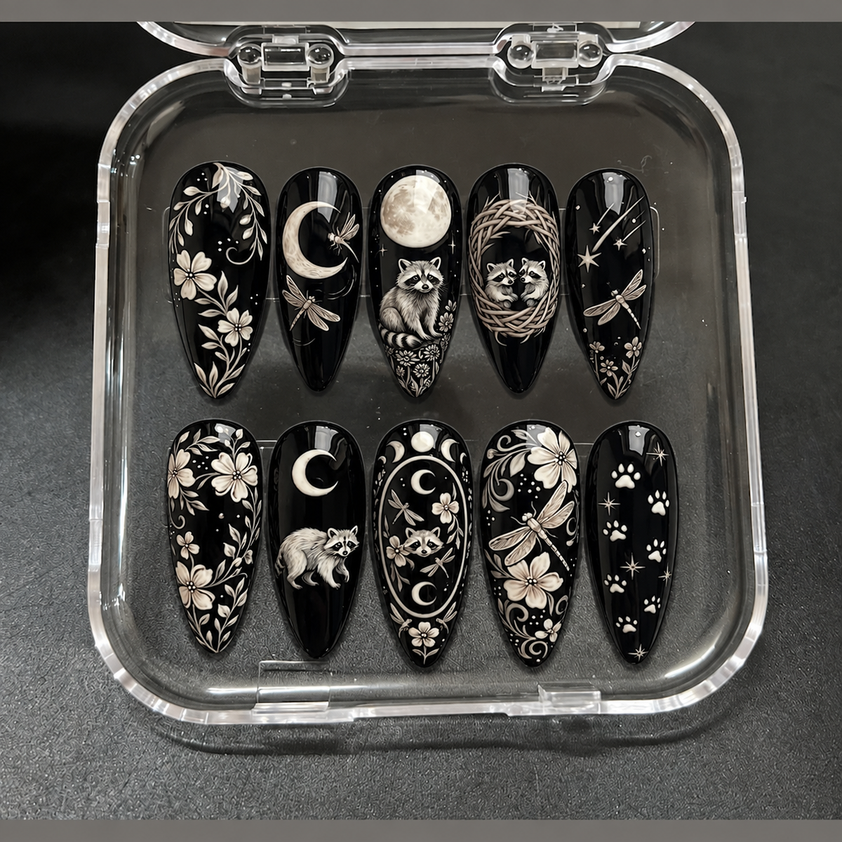 Gothic Raccoon Press On Nails