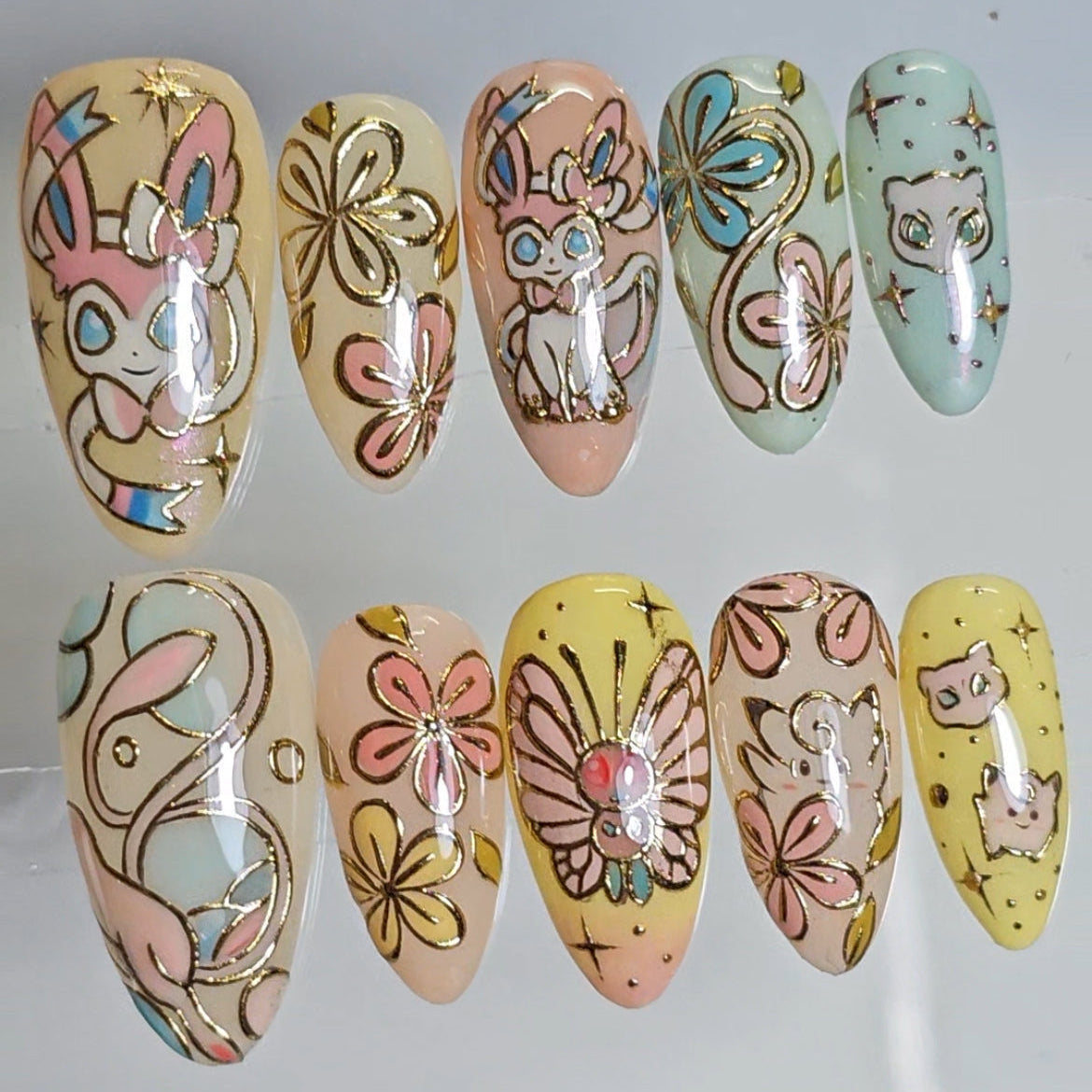 Pastel Fairy Creature Press On Nails