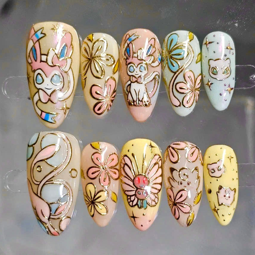 Pastel Fairy Creature Press On Nails
