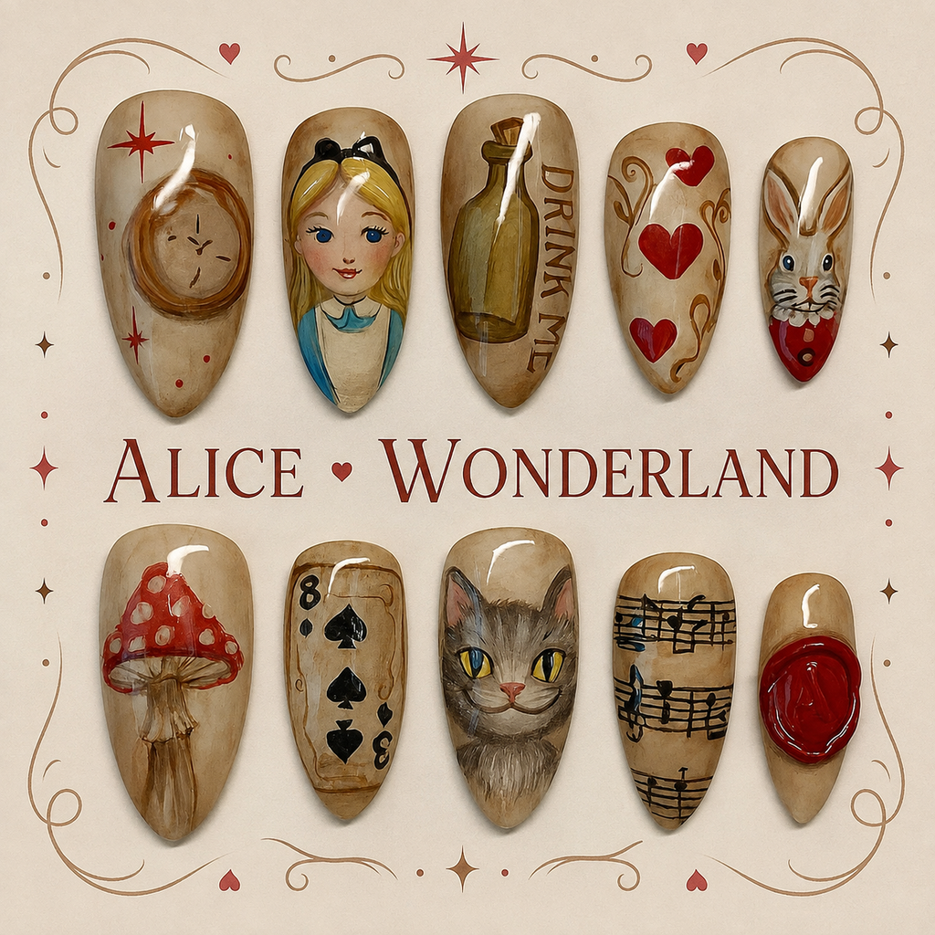 Alice Vintage Wonderland Nail Set