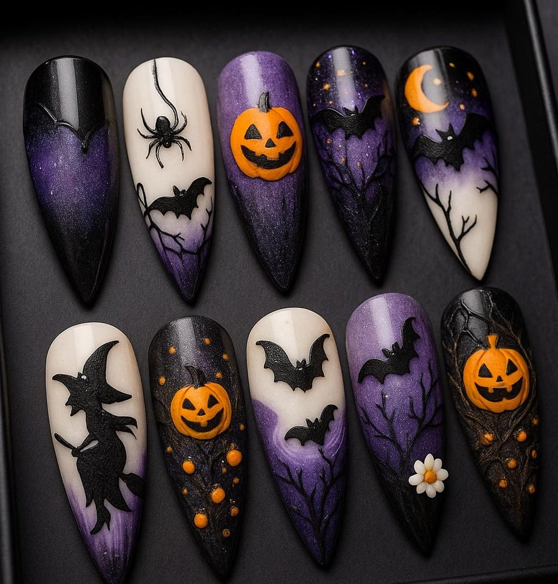Spooky Witch Press On Nails