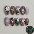 Merry & Glowing Puppy Nails