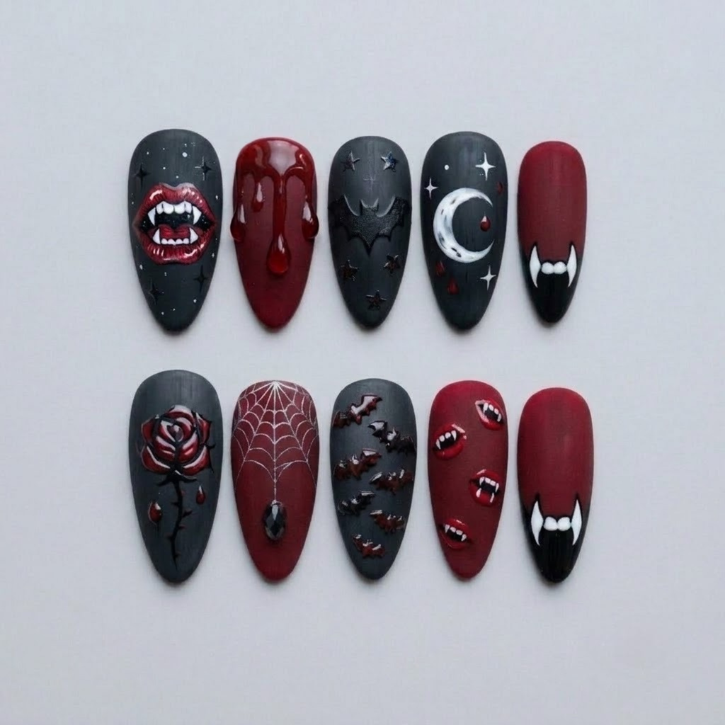 Gothic Vampire Press On Nails