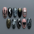Gothic Ghost Halloween Press On Nails