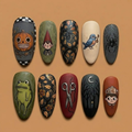Whimsical Autumn Garden Press On Nails