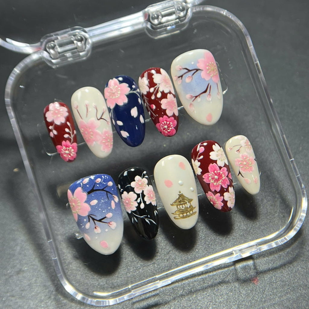 Cherry Blossom Sakura Press On Nails