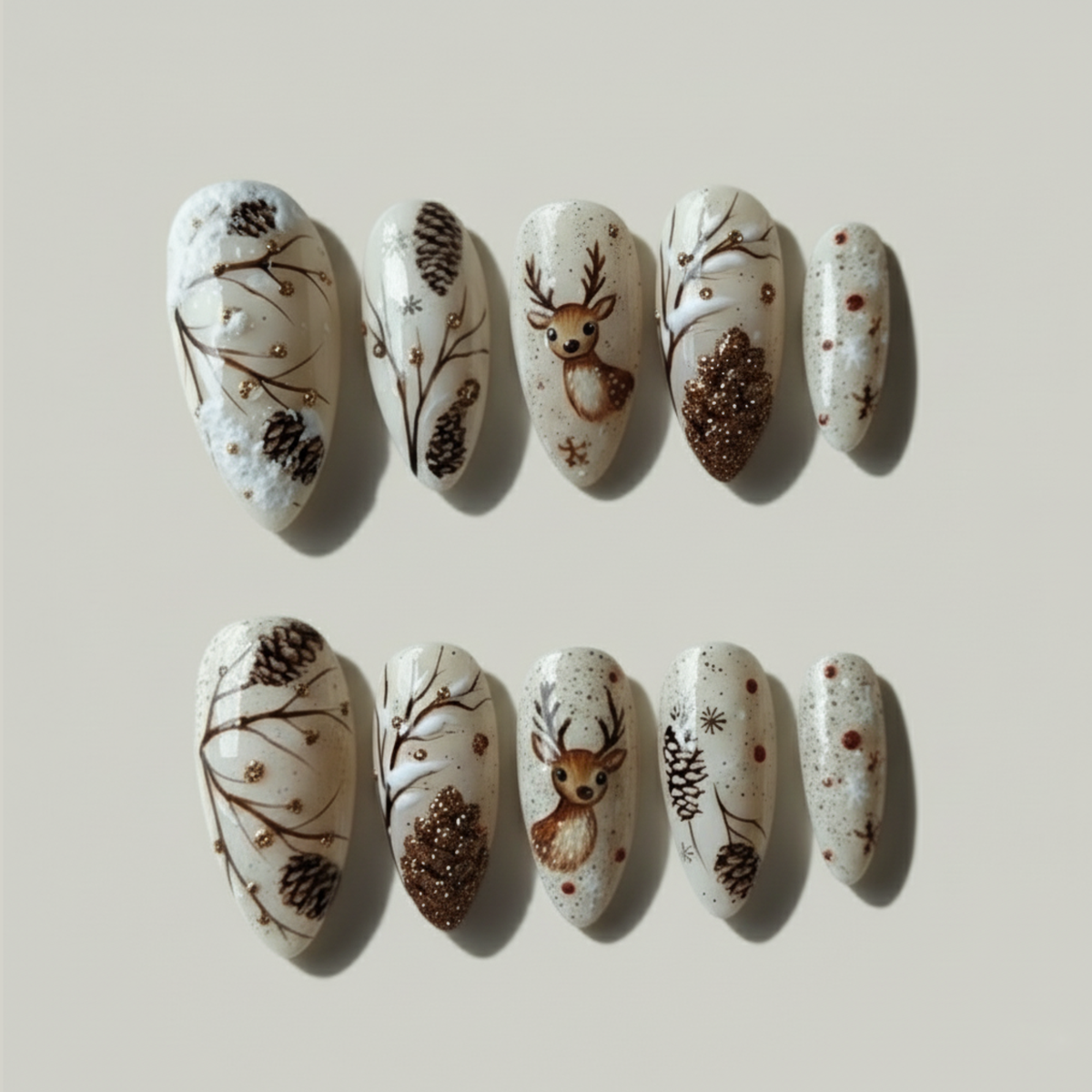Rustic Woodland Press On Nails