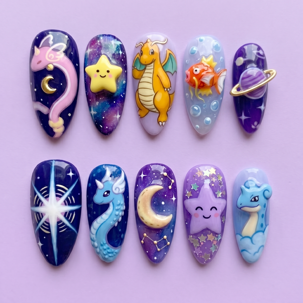 Celestial Fantasy Creatures Press On Nails