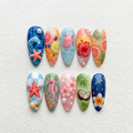 Tropical Beach Press On Nails