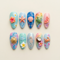 Tropical Ocean Press On Nails