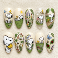Cute Puppy Meadow Garden Nails