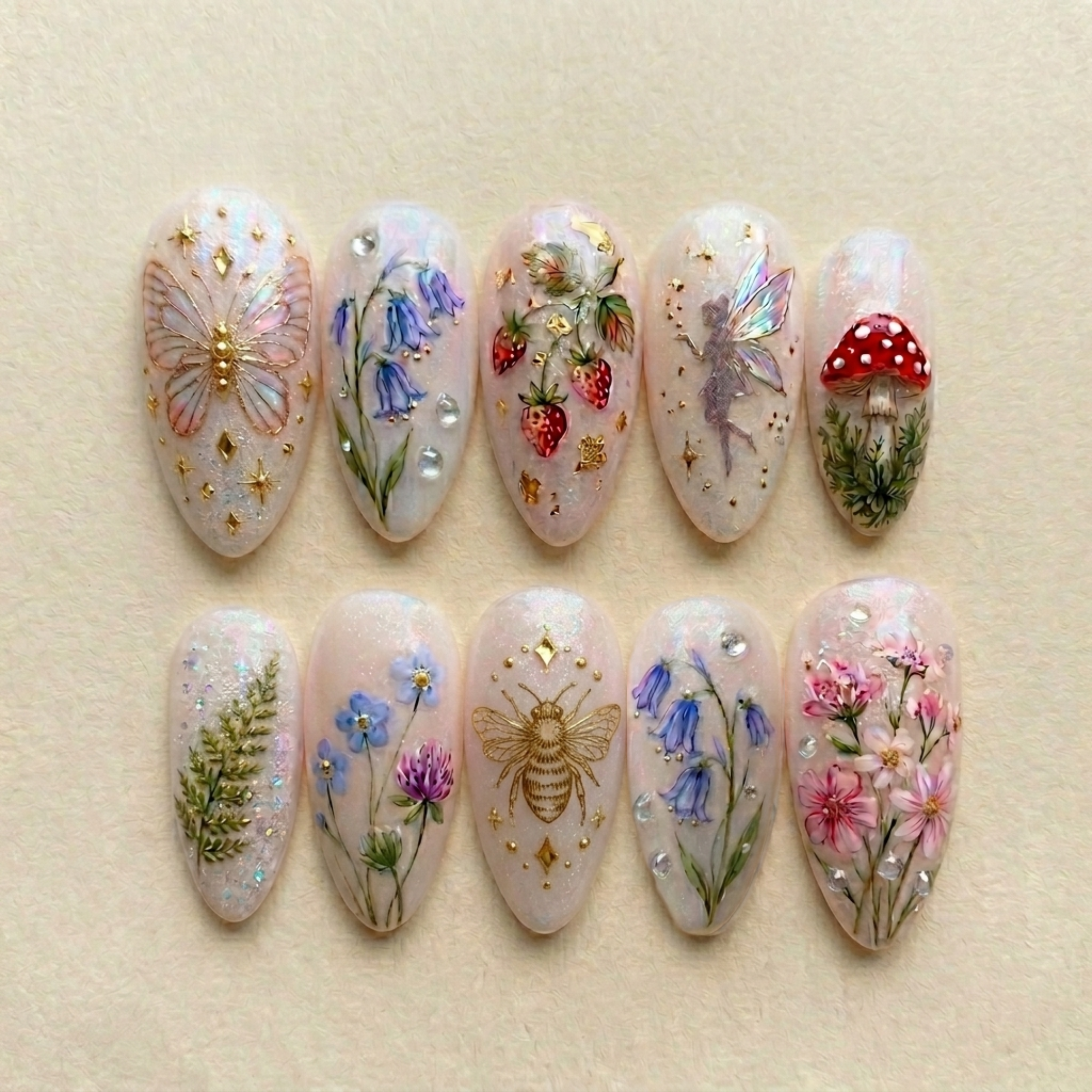 Enchanted Fairy Garden Nails