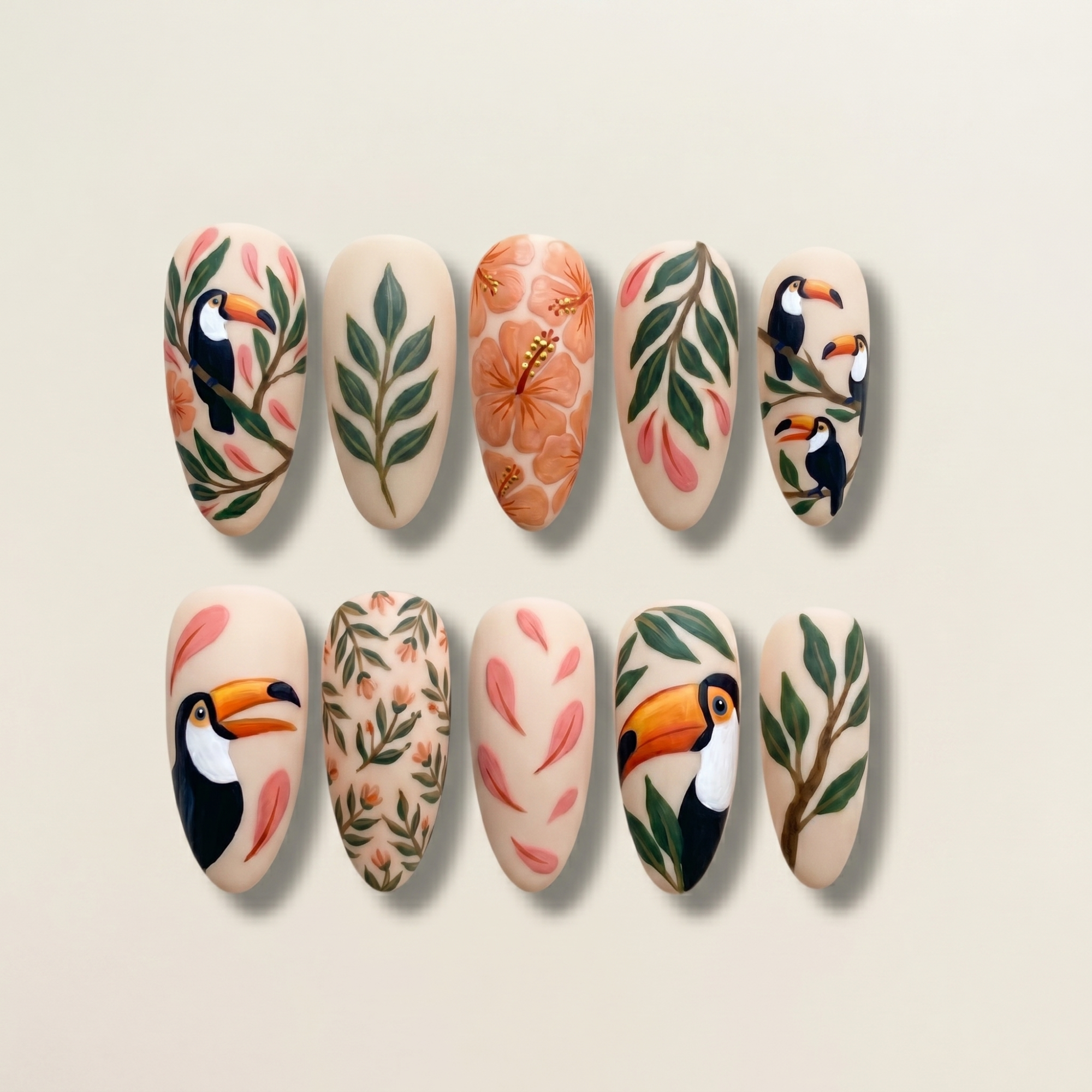 Tropical Toucan Press On Nails
