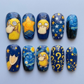 Starry Psychic Duck Press On Nails