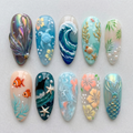 Ocean Mermaid Press On Nails