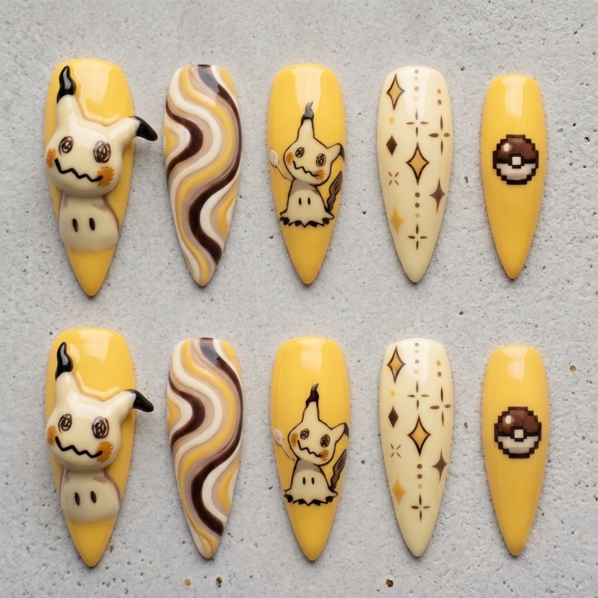 Kawaii Ghost Monster Press On Nails