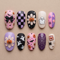 Cute Ghost Pumpkin Halloween Nails
