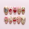 Cute Bunny Cherry Press On Nails