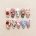 Kawaii Bunny Apple Press On Nails