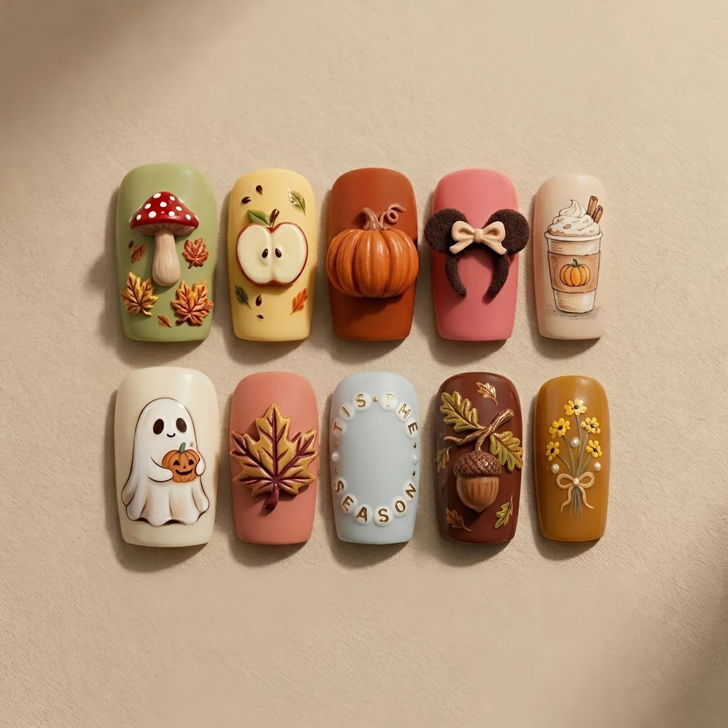 Cozy Fall Press On Nails