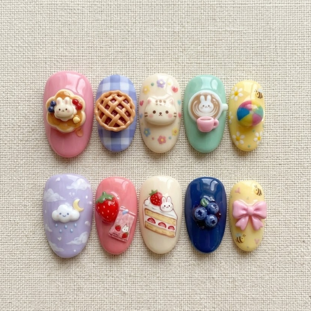 Kawaii Dessert Press On Nails