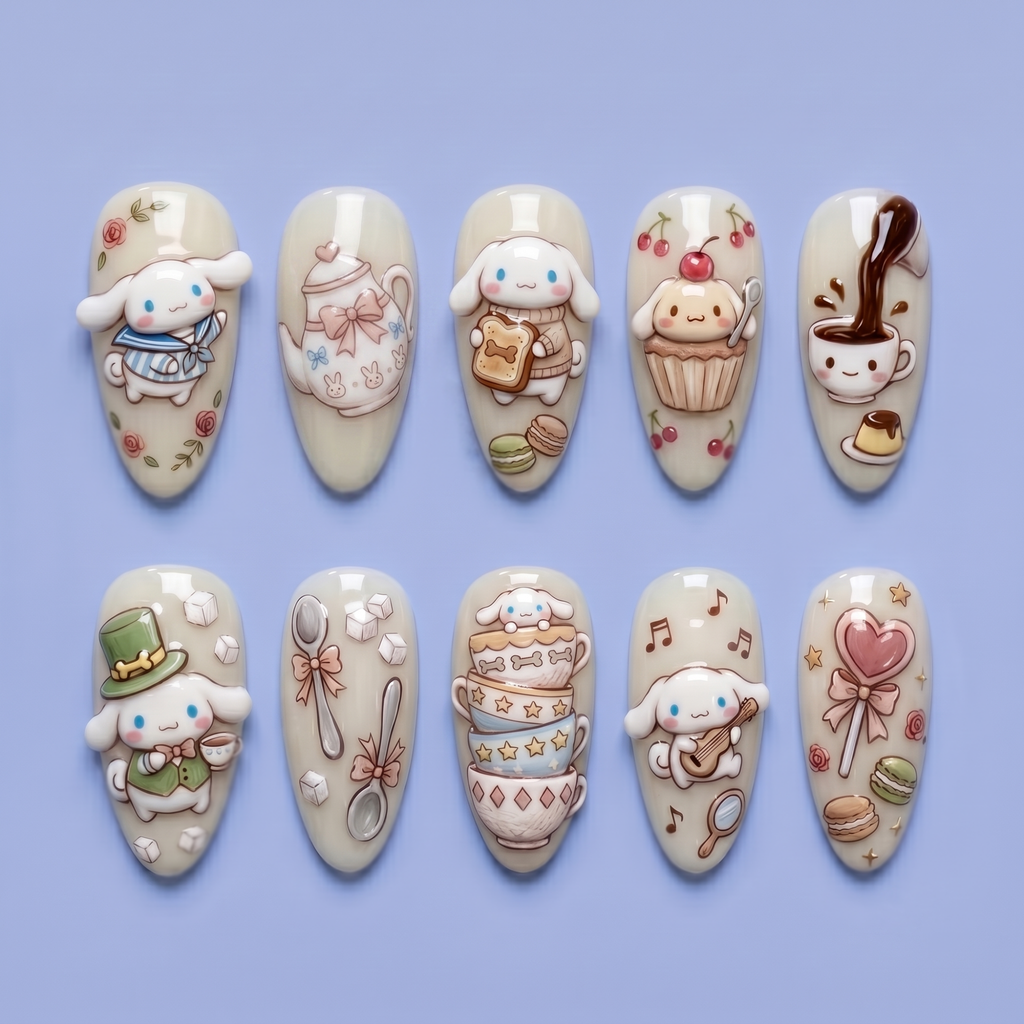 Kawaii Tea Party Dessert Nails
