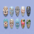 Cute Hamster Press On Nails