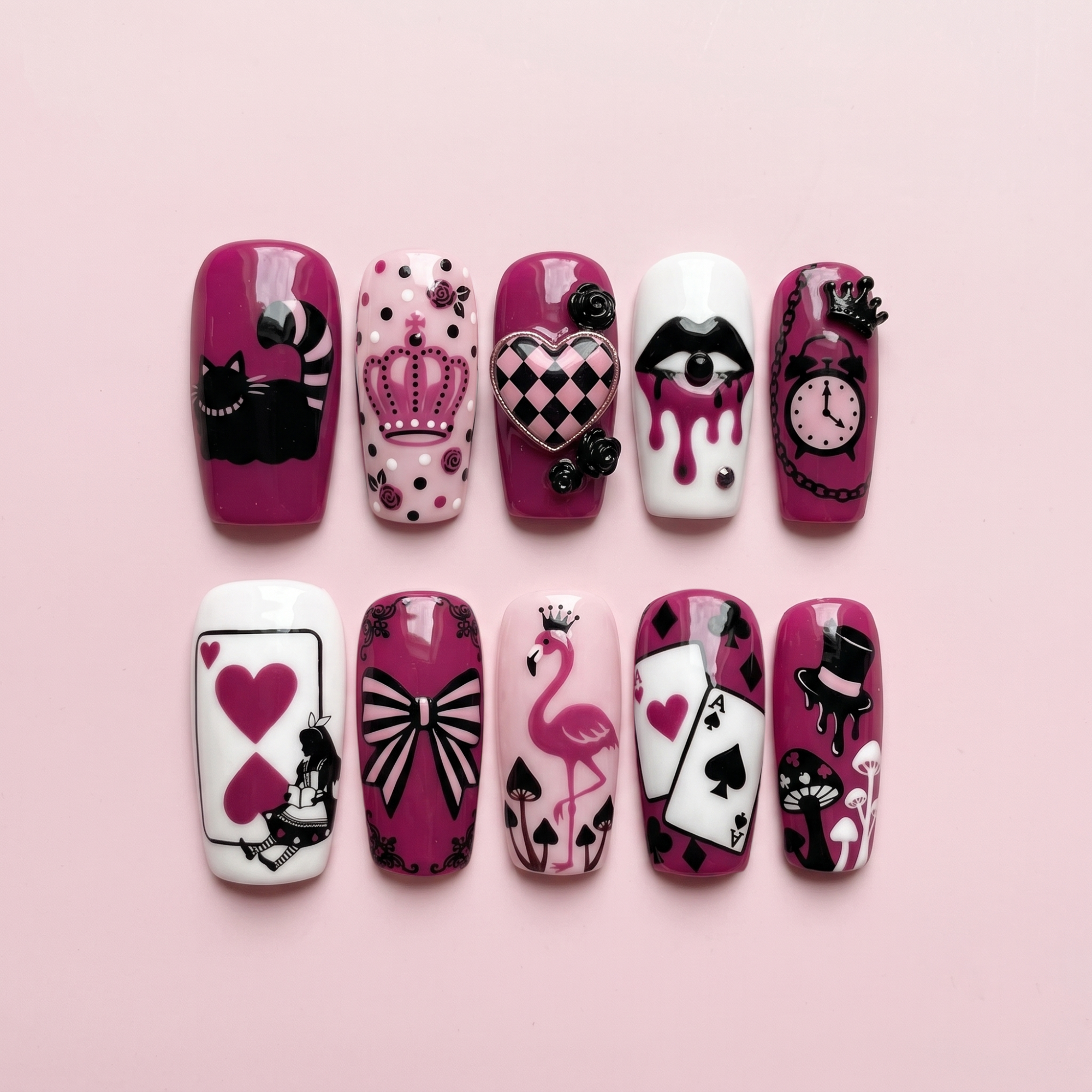 Wonderland Queen Press On Nails