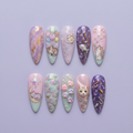 Pastel Cat Fish Press On Nails
