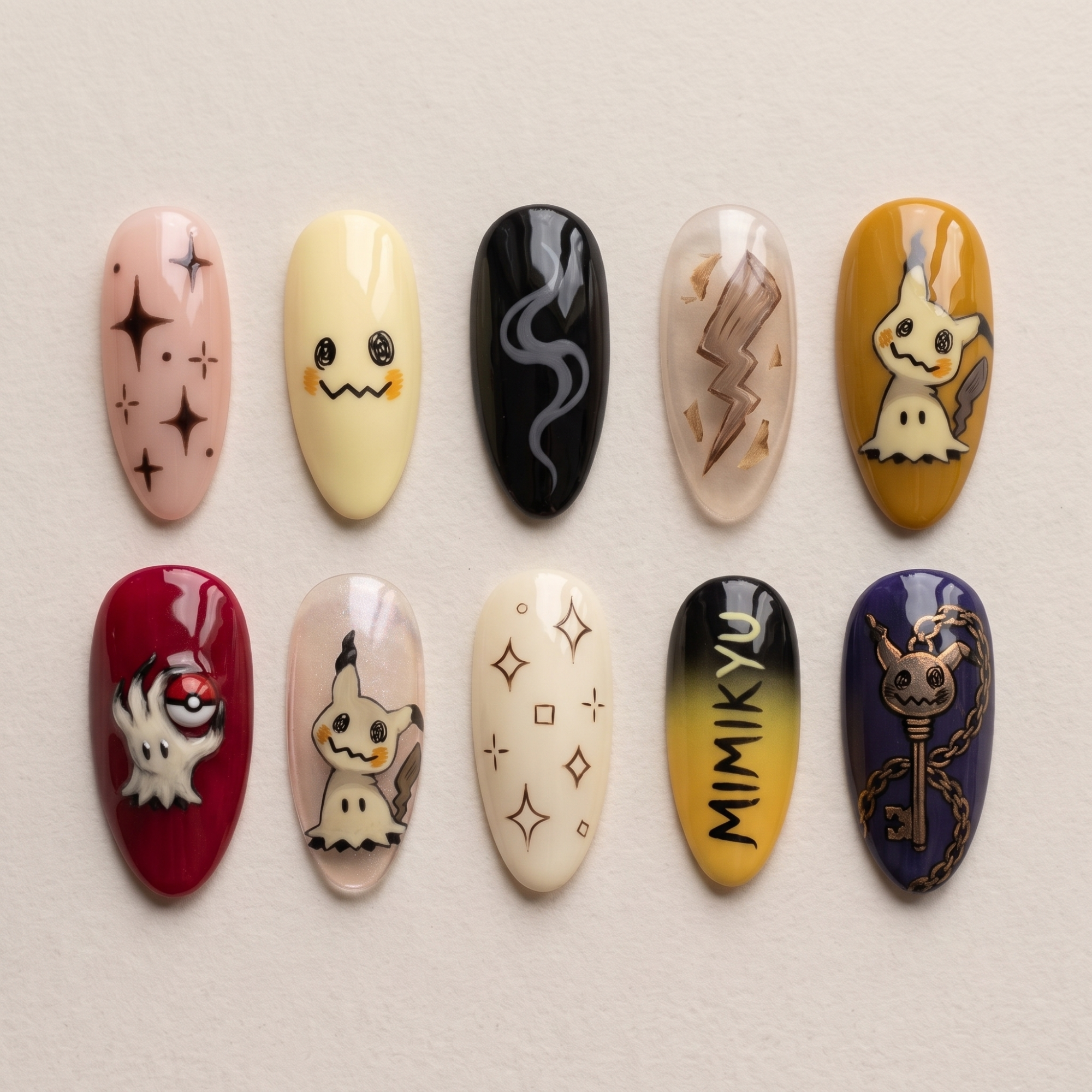Ghost Rag Doll Press On Nails