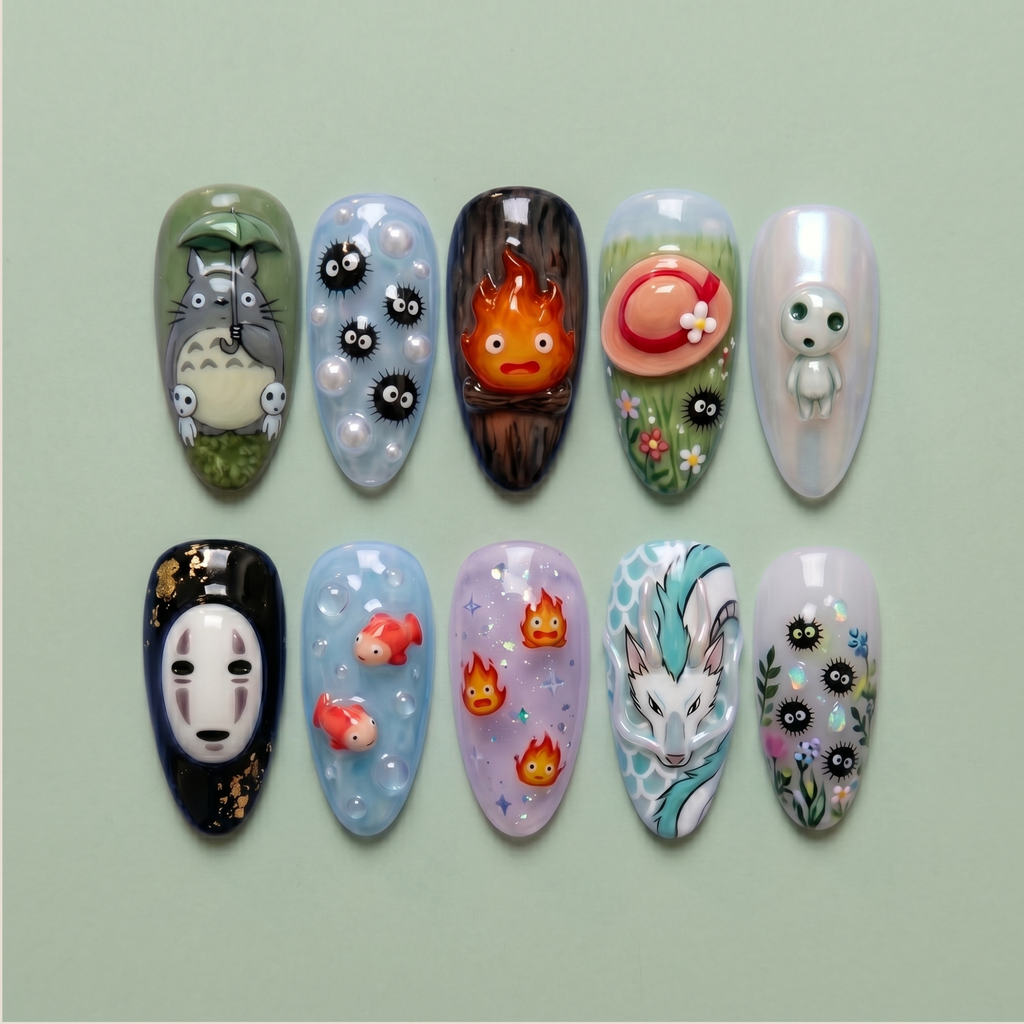 Anime Fantasy Forest Spirit Nails