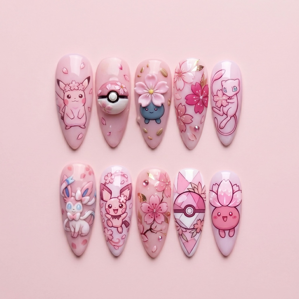 Cherry Blossom Fantasy Press On Nails