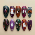 Spooky Cute Ghost Halloween Nails