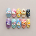 Pastel Kawaii Friends Press On Nails