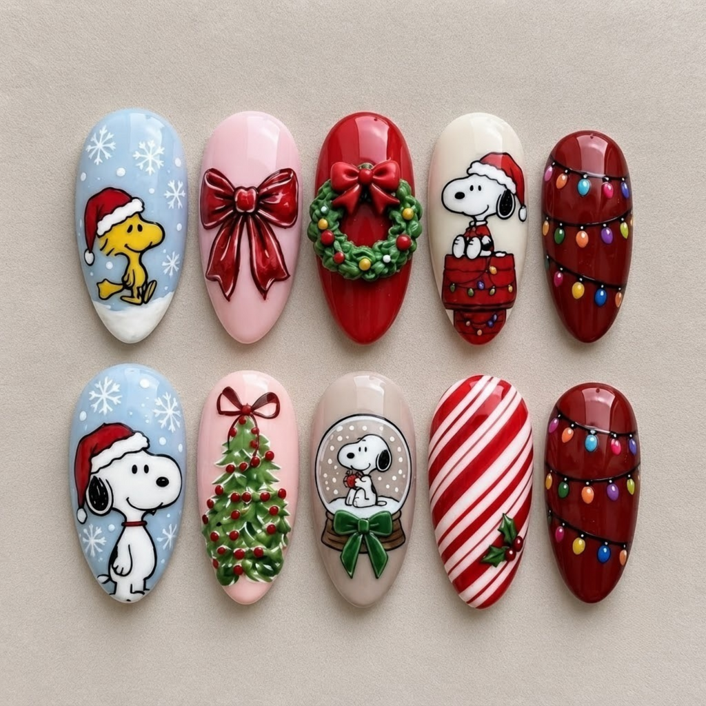 Snowy Paws Christmas Press On Nails