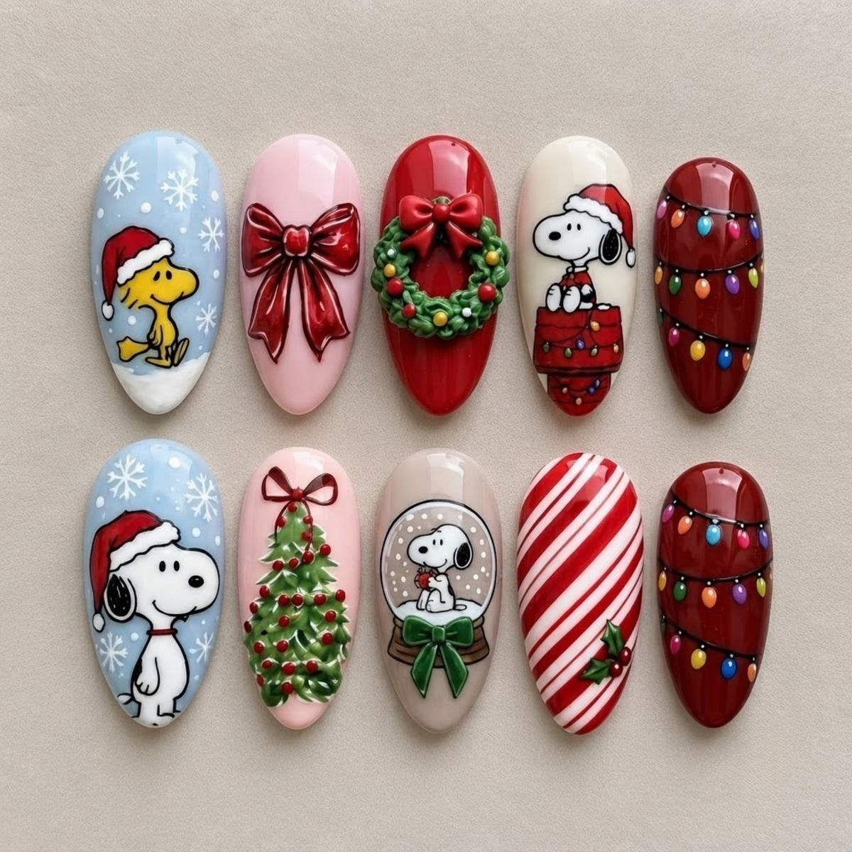 Snowy Paws Christmas Press On Nails