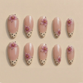 Blush Pink Cherry Blossom French Tips